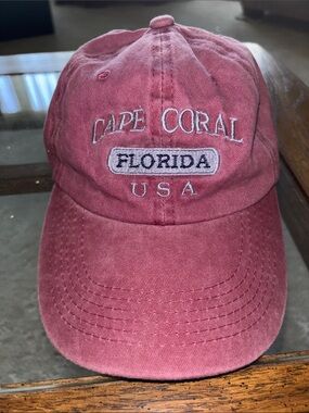 Cape Coral Florida USA Embroidered Hat - Dusty Pink